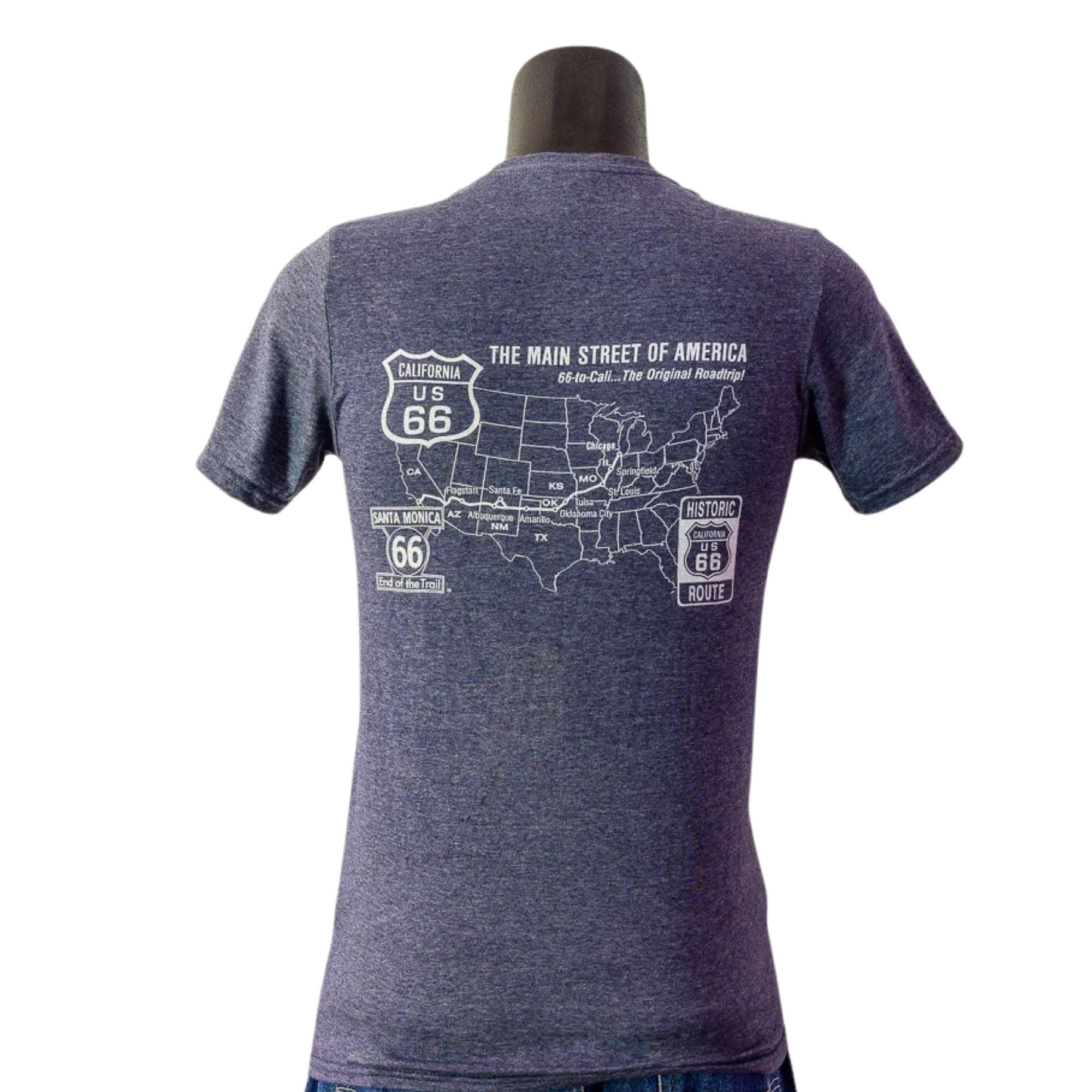 66 Map Tee in Slate Blue