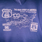Route 66 Map Full-Zip Hoodie in Navy Blue