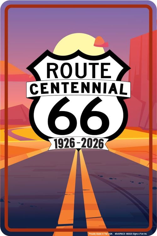 Route 66 Centennial Parking Sign