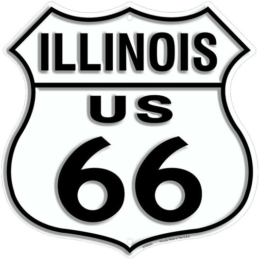 Illinois Route 66 Shield Sign