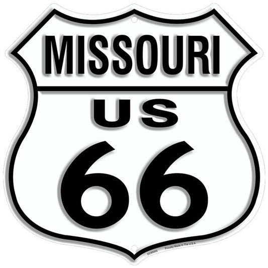 Missouri Route 66 Shield Sign