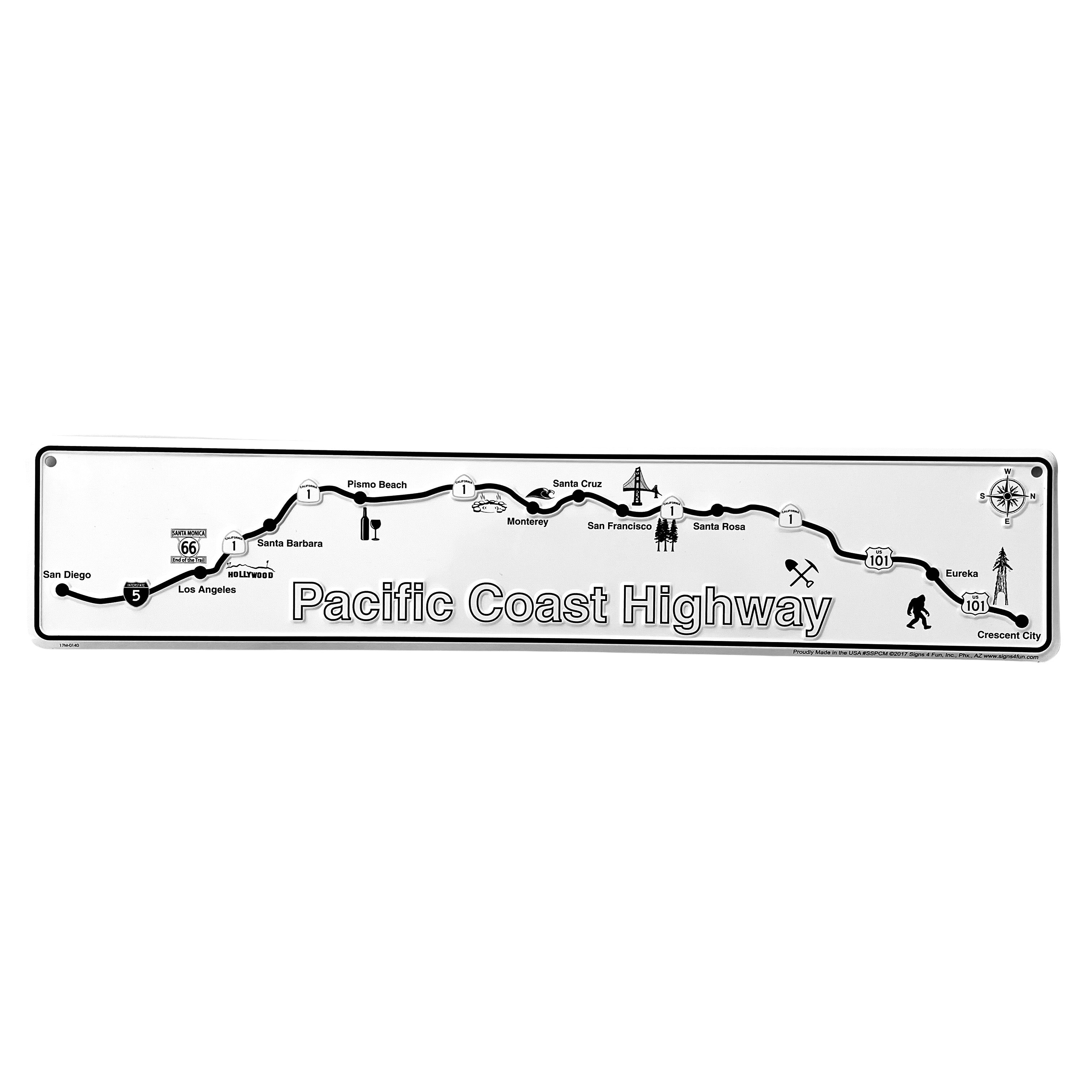 PCH Map Street Sign – 66tocali