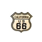California US 66 Wood Magnet